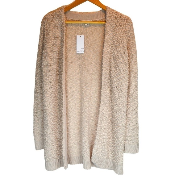 Ten Sixty Sherman Popcorn Knit Open Front Long Cardigan Small Clean Girl NEW - Picture 1 of 7
